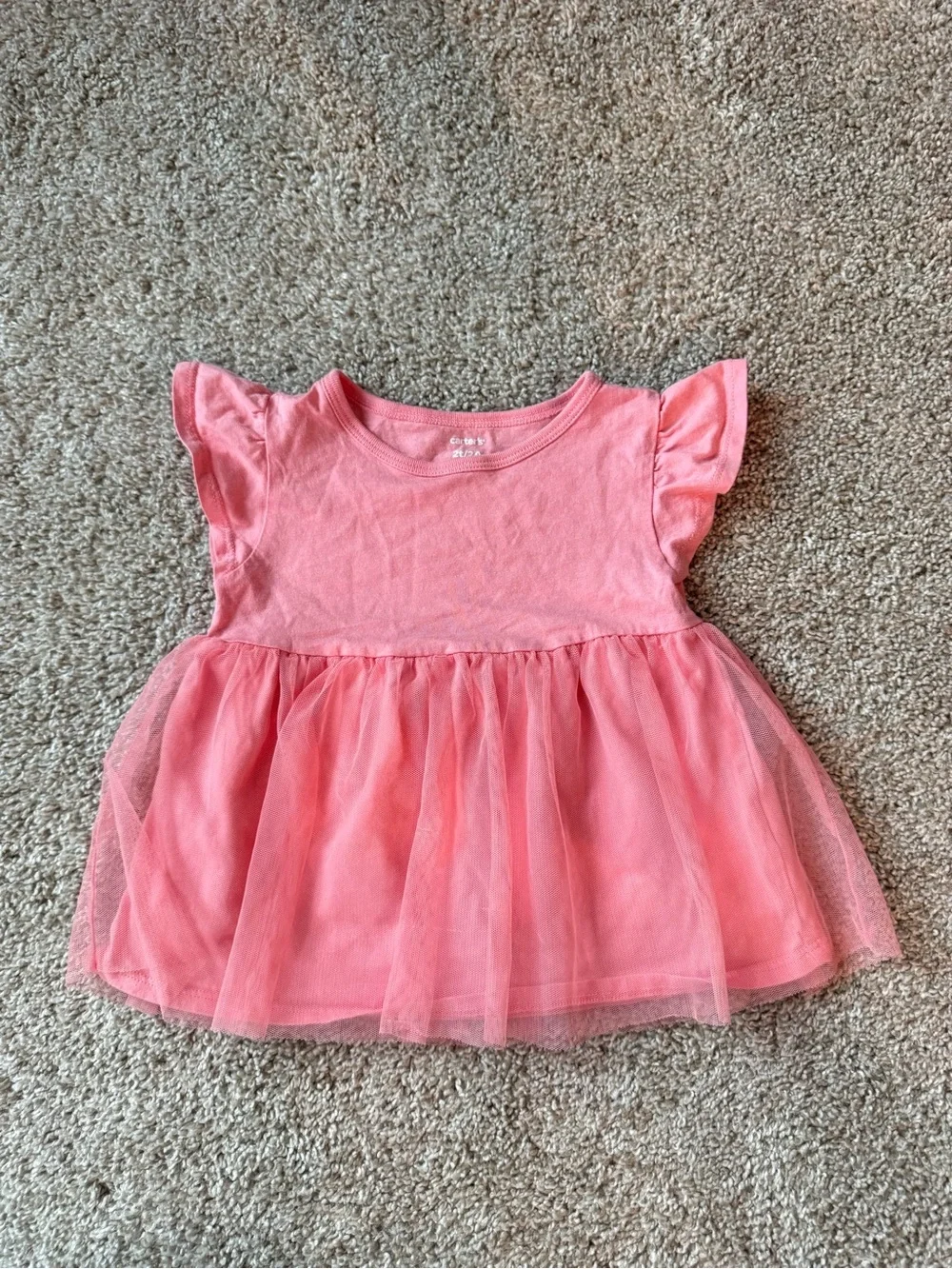 Carter’s Toddler Girl Outfit Bundle Size 2T Pink Tulle Top Tuttu Denim Shorts
